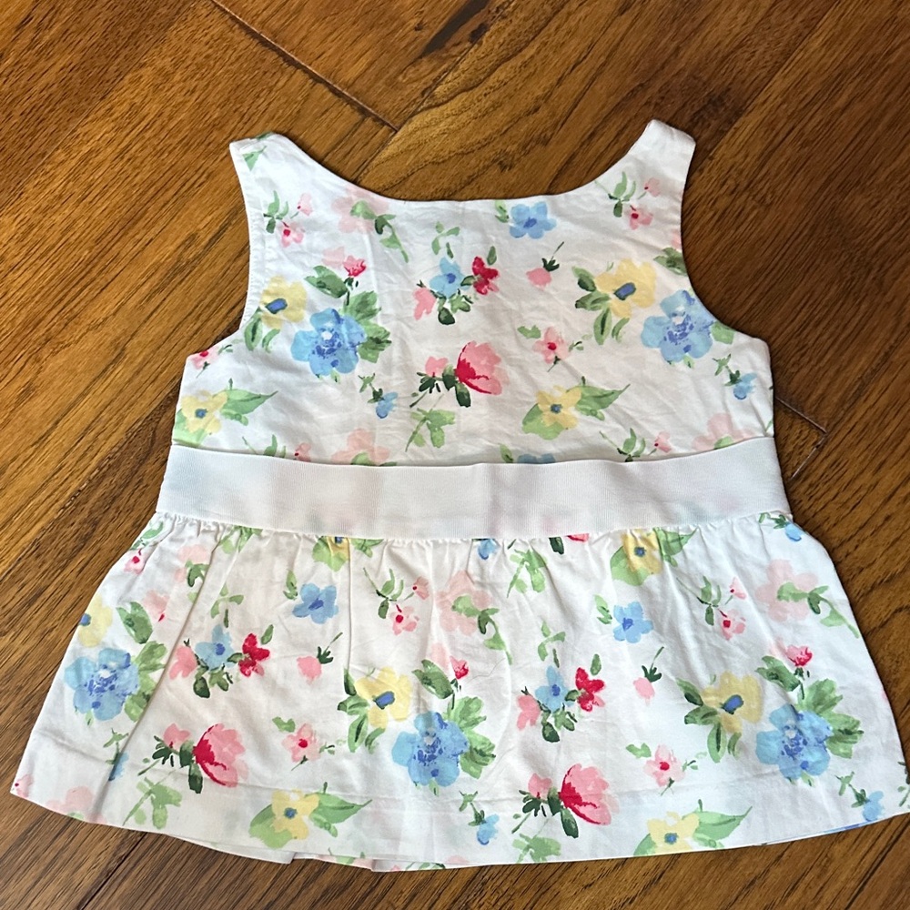 Janie and Jack Floral Print Sleeveless Top